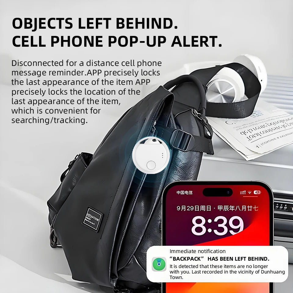 Acceo Smart Anti-Lost Tag Bluetooth GPS Tracker Work with Apple Find My App Key Finder for Keys Wallet Luggage Bag Pet Tracker