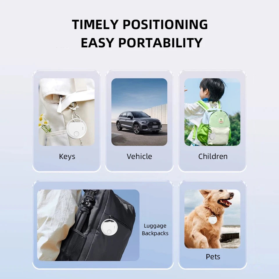 Acceo Smart Anti-Lost Tag Bluetooth GPS Tracker Work with Apple Find My App Key Finder for Keys Wallet Luggage Bag Pet Tracker