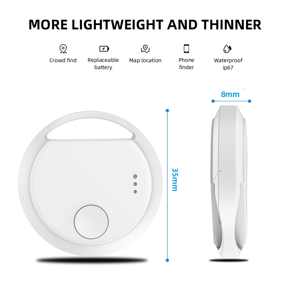 Acceo Smart Anti-Lost Tag Bluetooth GPS Tracker Work with Apple Find My App Key Finder for Keys Wallet Luggage Bag Pet Tracker